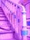 Hospital militar de Ostende: Colorful staircase Sylvain Margaine (c) www.Forbidden-Places.net