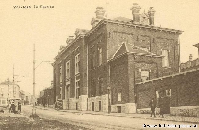 Verviers barracks - (c) Forbidden Places - Sylvain Margaine - Old postcard showing the barracks \#2