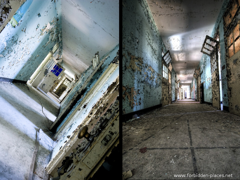 New Jersey State Hospital for the Insane - (c) Forbidden Places - Sylvain Margaine - 4- Colored corridors.