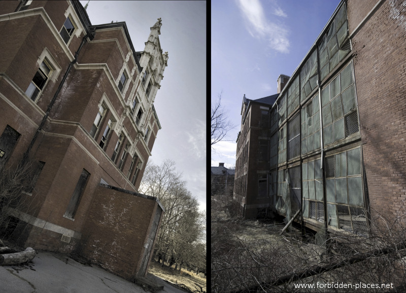 L'Asile De Norwich - (c) Forbidden Places - Sylvain Margaine - 1- Bienvenue. Façade avant, splendide. A l'arrière, ça se délabre...