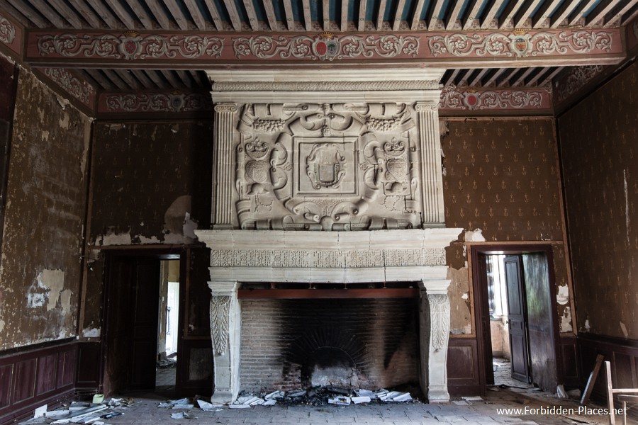 Castillos Abandonados desde el Suroeste de Francia - (c) Forbidden Places - Sylvain Margaine - 3- Enormous fireplace.